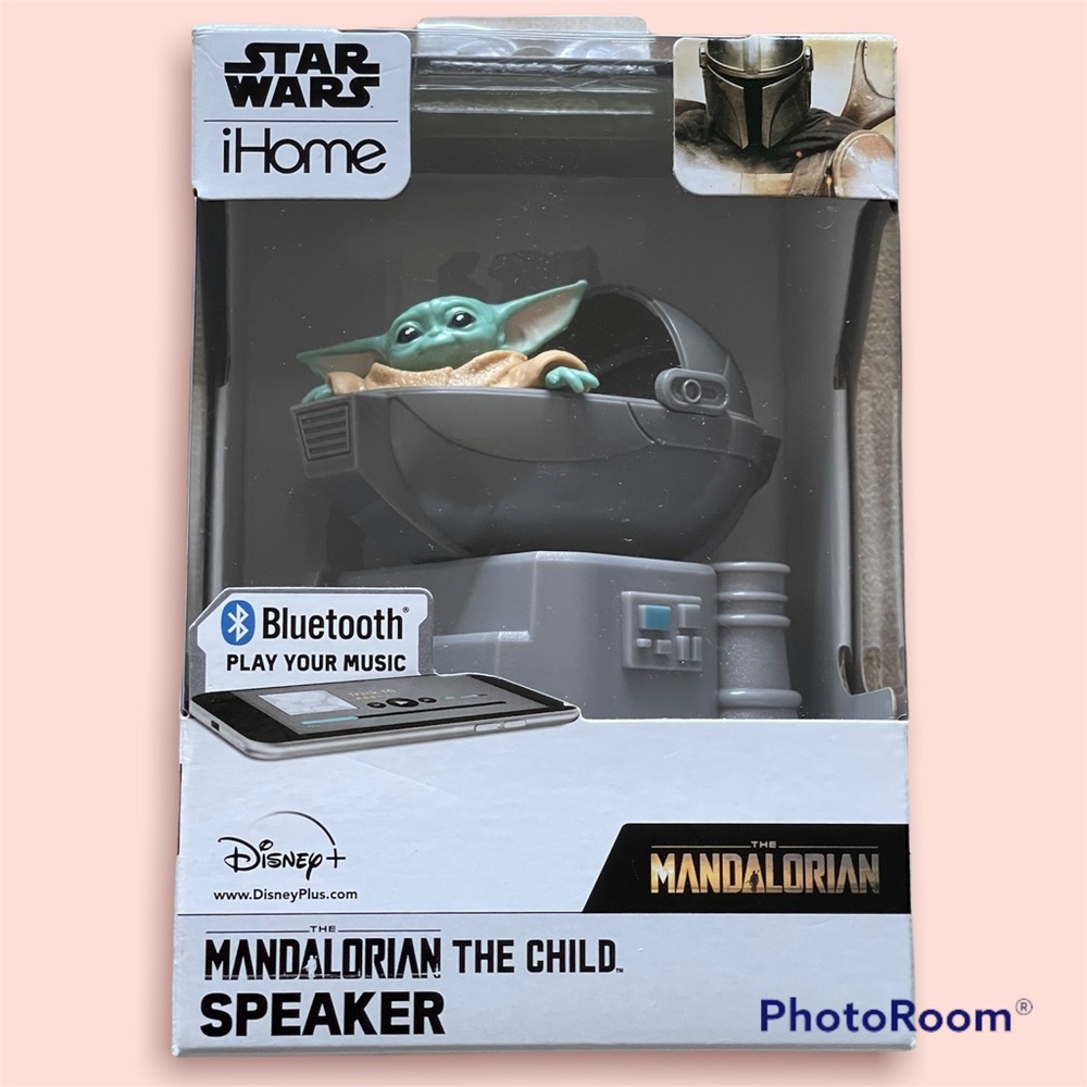 eKids - Star Wars Mandalorian The Child Bluetooth Speaker by KIDdesigns - Gray